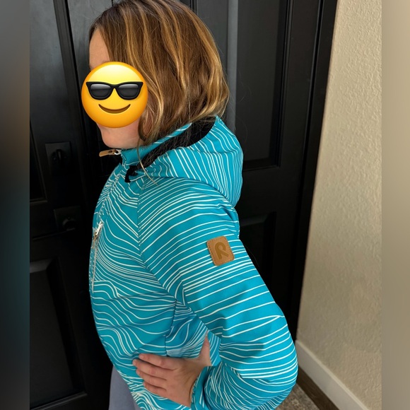 REIMA VANTTI SOFT SHELL FLEECE LINED JACKET KIDS SZ 9Y EU 134 RAIN SNOW - Picture 7 of 10